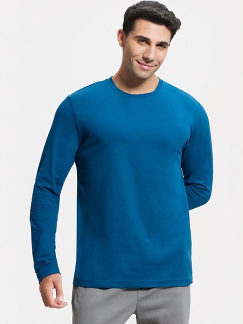 Jockey AM95 Men's Super Combed Cotton Rich Solid Round Neck Full Sleeve  T-Shirt