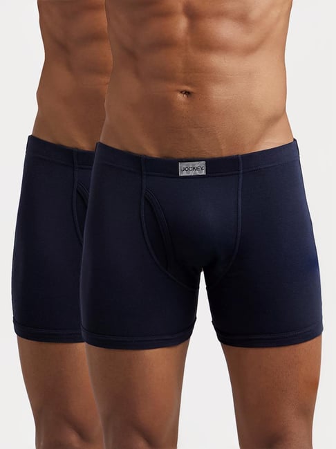 Jockey 8008 Men's Super Combed Cotton Rib Solid Boxer Brief (Pack of 2)