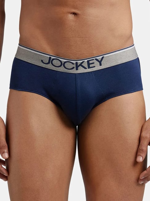 Jockey 8037 Dark Navy Super Combed Cotton Briefs with Ultrasoft Waistband