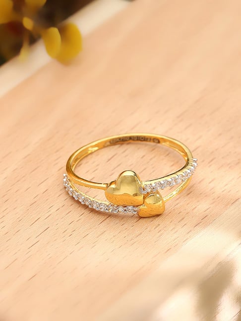 Malabar Gold and Diamonds 18k Gold Heart Ring for Women