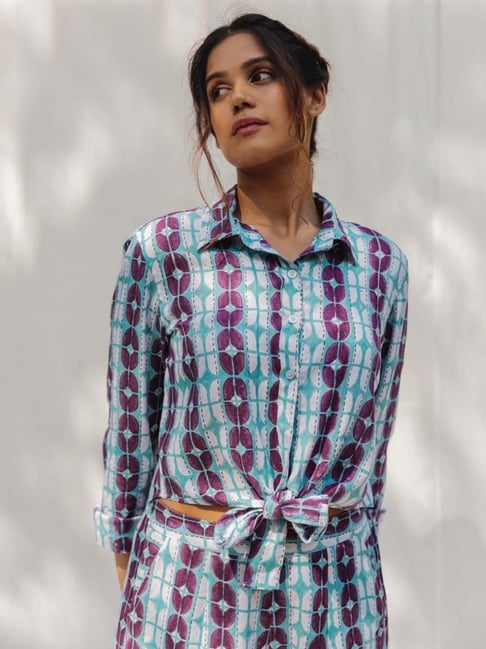 Moontara Blue & Purple Mae Shirt-picture-45