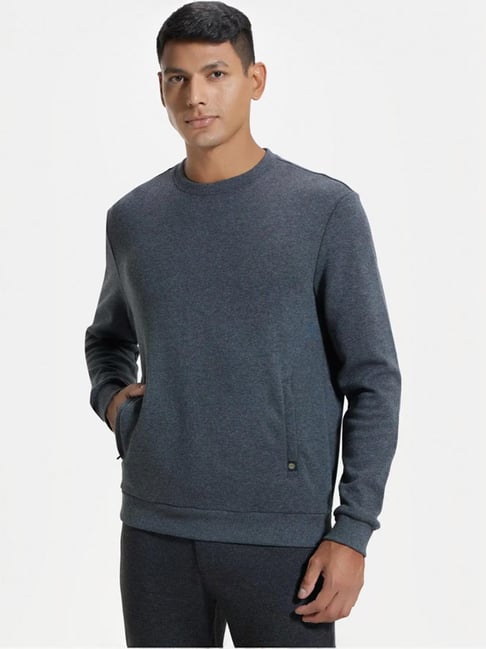 Buy Jockey Grey Round Neck Sweatshirt for Men s Online Tata CLiQ