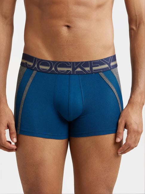 Jockey US21 Blue Super Combed Cotton Trunks with Ultrasoft Waistband (Prints May Vary)-picture-22