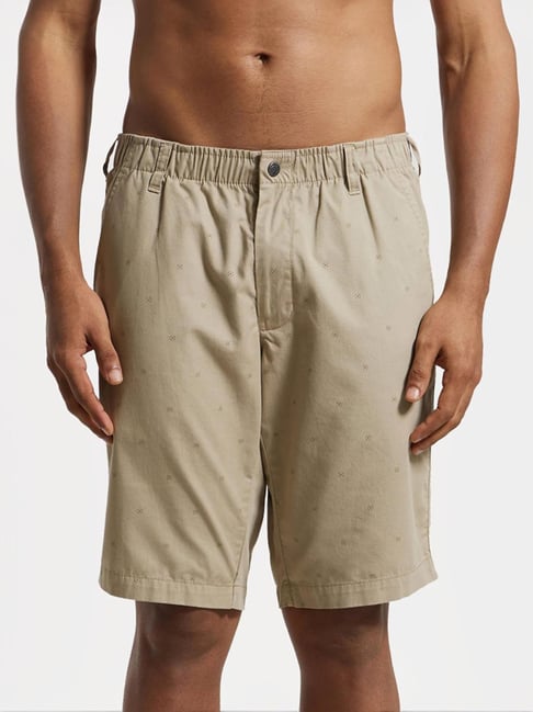 Jockey 1206 Men's Super Combed Mercerised Cotton Woven Straight Fit Printed Shorts with Side Pockets-picture-15