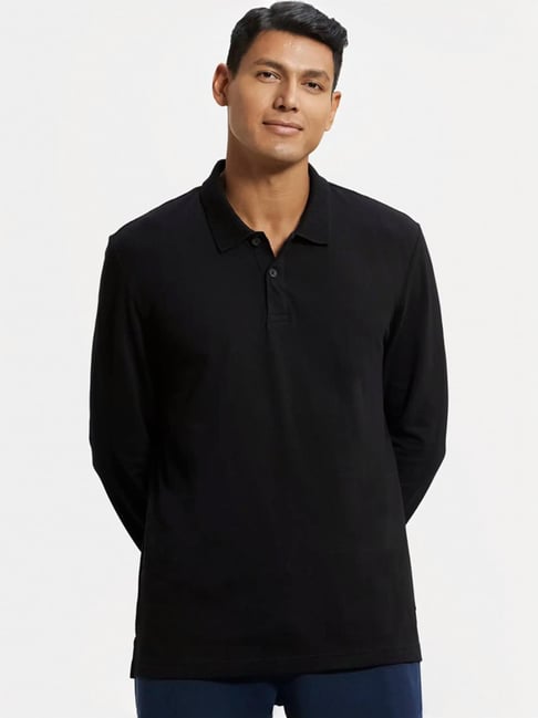 Buy Jockey Black Polo T-Shirt for Men's Online Tata CLiQ