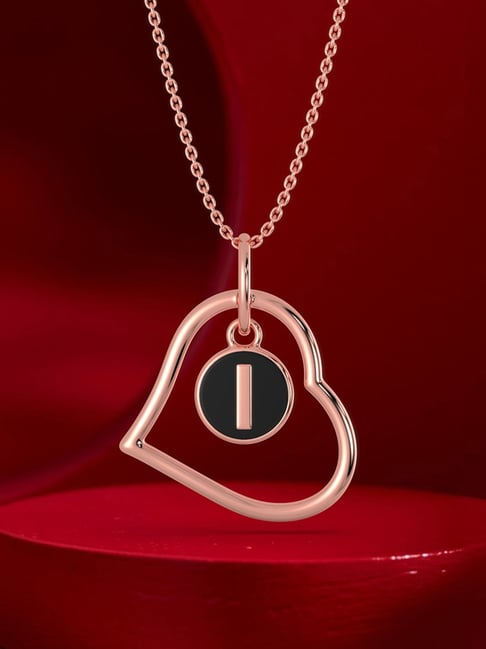 Malabar Gold and Diamonds 14k Gold Alphabet I Pendant for Women-picture-39