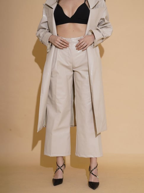 Buy Faux Leather Pants for Women Online Tata CLiQ Luxury