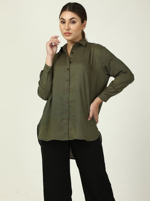 Buy Olive Black Ibiza Shirt with Pant for Women Online Tata