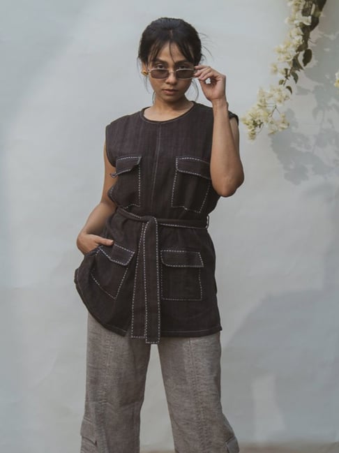 Lafaani Black Sonder Unisex Utility Vest-picture-32