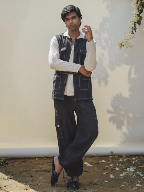 Lafaani Black Sonder Unisex Utility Vest & Utility Pants-picture-11