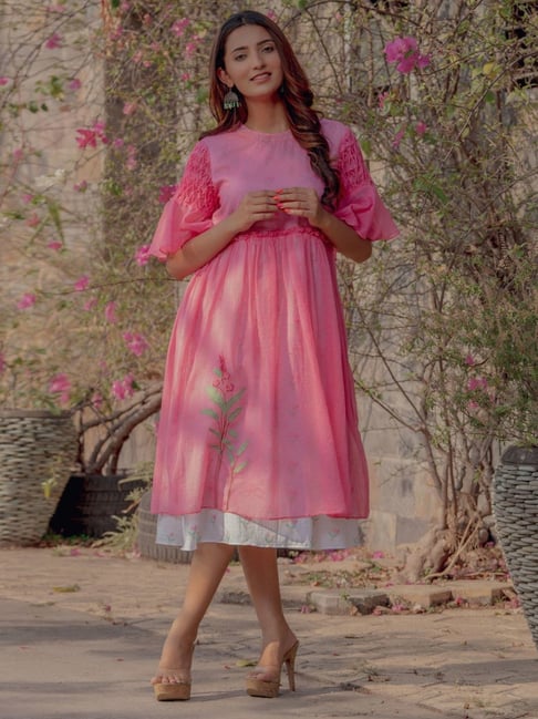 Stitched Poetry Kota Doria Embroidery Manzar Dresses