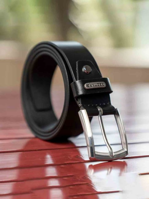 Buy Red Tape Black Leather Waist Belt for Men Online At Best Price