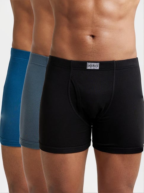 Jockey 8008 Men's Super Combed Cotton Rib Solid Boxer Brief (Pack of 3)-picture-35