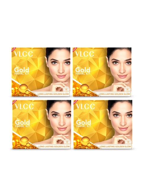 VLCC Gold Facial Kit - Pack of 4