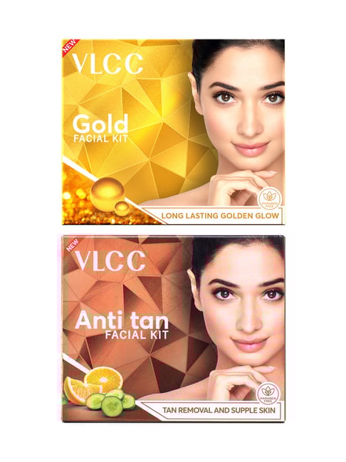 VLCC Gold Facial Kit & Anti Tan Facial Kit Combo