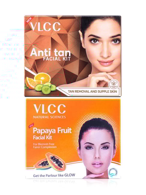 VLCC Anti Tan Facial Kit & Papaya Premium Facial Kit Combo