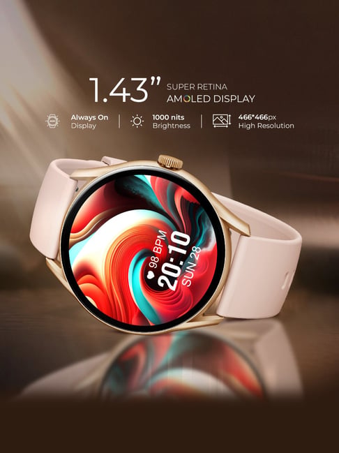 Buy beatXP Vega BT Calling Smartwatch (Gold & Pink) Online At Best