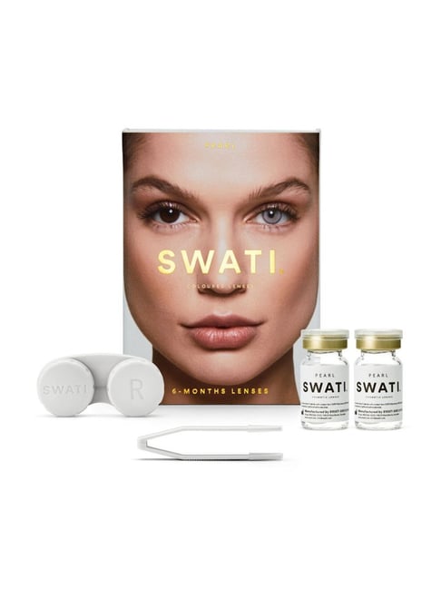 Swati Cosmetics Coloured Contact Lenses - Pearl (6 Months, Power -5.25)-picture-10