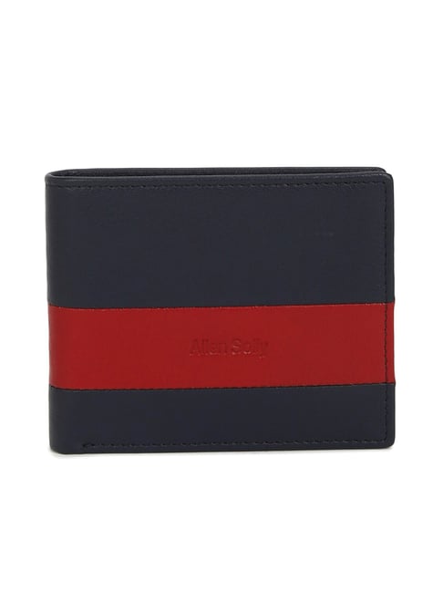 Buy Allen Solly Navy Leather Bi-Fold Wallet for Men at Best Price