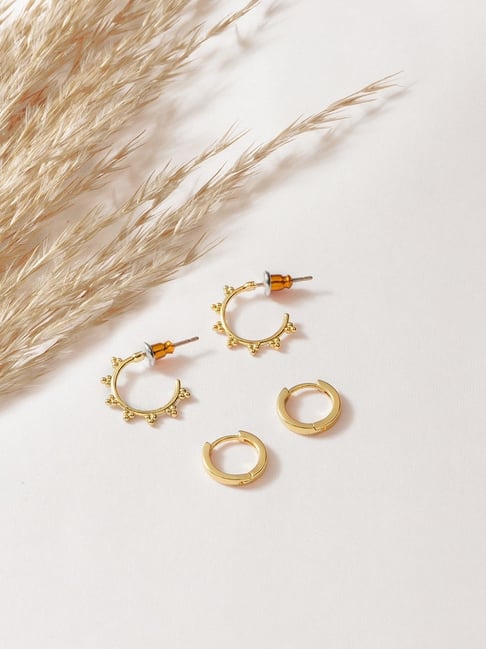 Buy Accessorize London Z Beaded Hoop Earrings - Set of 2 Online At