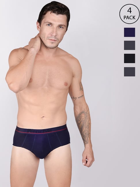 Vip Assorted Cotton Skinny Fit Briefs - Pack Of 4-picture-45