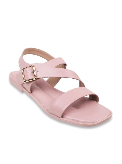 Mochi Women's Purple Ankle Strap Sandals