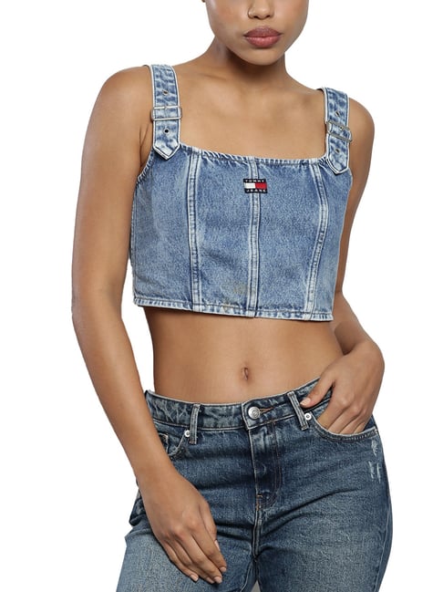 Tommy Hilfiger Denim Light Regular Fit Crop Top