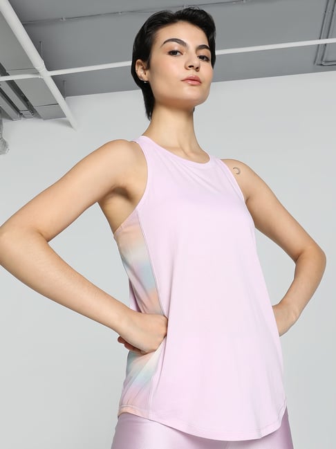 Puma Lilac Printed Sports T-Shirt-picture-11