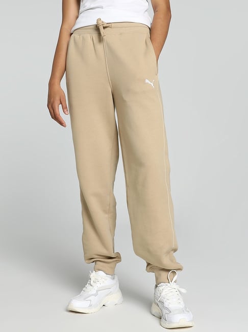 Buy Puma Beige Cotton High Rise Sports Joggers for Women Online Tata CLiQ