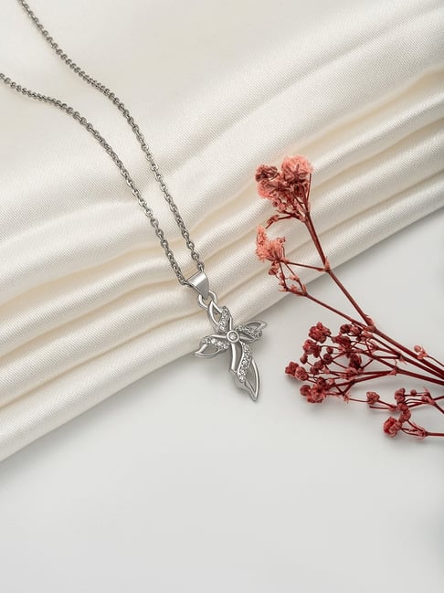 Buy Silberry 925 Silver Divine Cross Pendant Online At Best Price