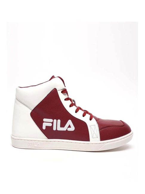 Fila white high ankle shoes best sale