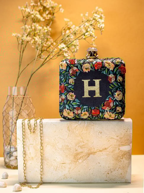 NR by Nidhi Rathi Multicolor Fabric Embellished Clutch-picture-46