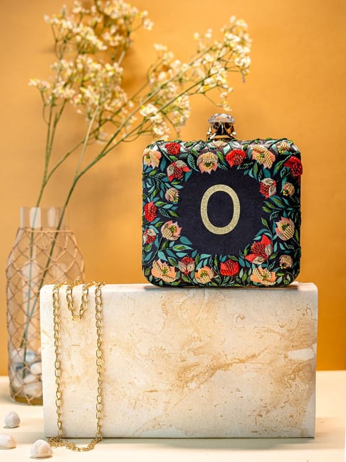 NR by Nidhi Rathi Multicolor Fabric Embellished Clutch-picture-29