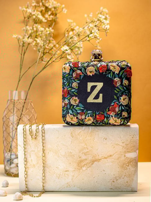 NR by Nidhi Rathi Multicolor Fabric Embellished Clutch-picture-43