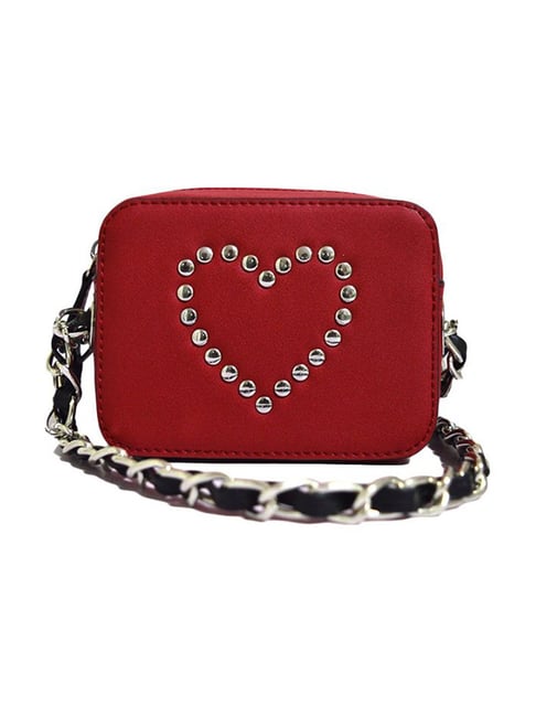 BELWABA Red Studded Small Cross Body Bag