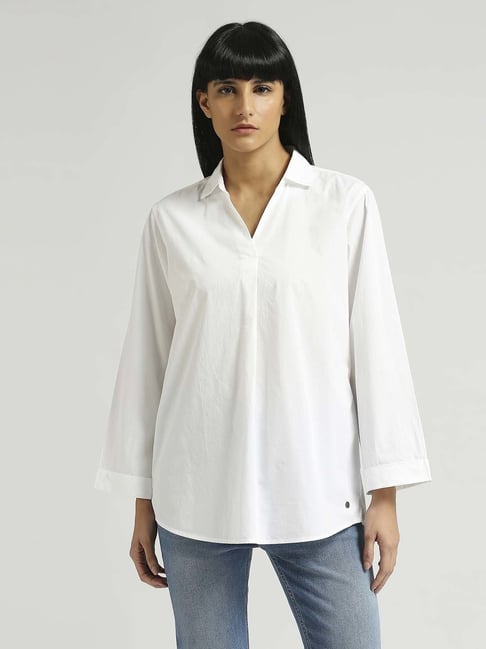 Pepe Jeans White Cotton Top-picture-44