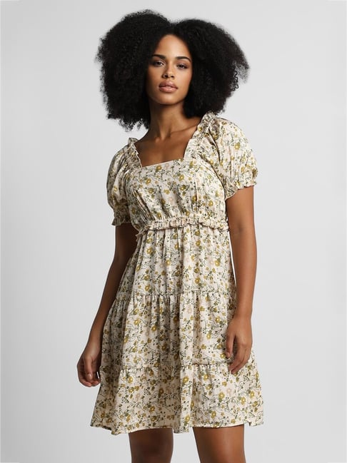 Forever 21 green floral dress best sale