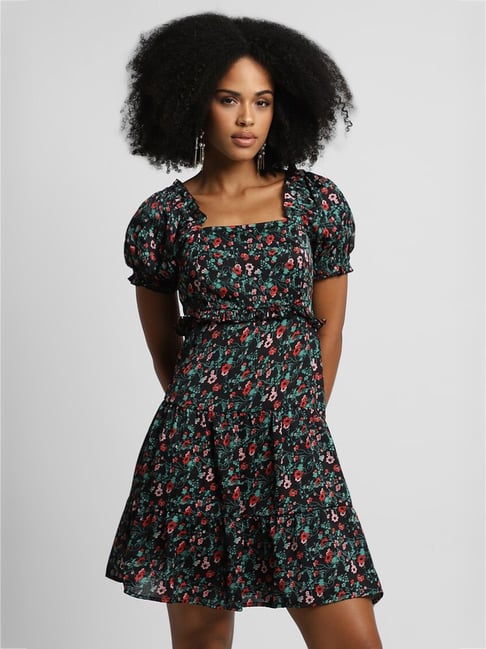 Buy Forever 21 Multicolor Floral Print A Line Dress for Women Online @ Tata  CLiQ