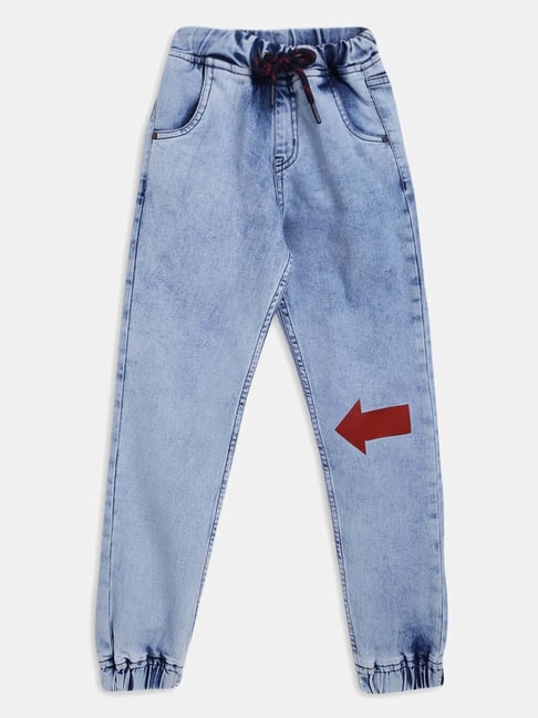 Tales & Stories Kids Blue Slim Fit Joggers-picture-23