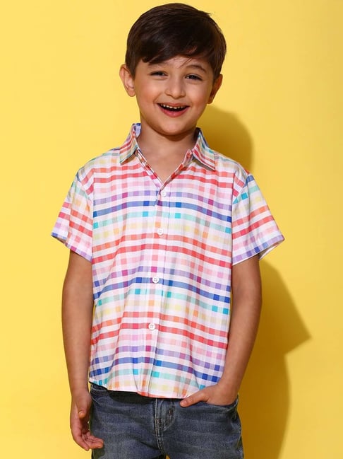 Tales & Stories Kids Multicolor Chequered Shirt-picture-36