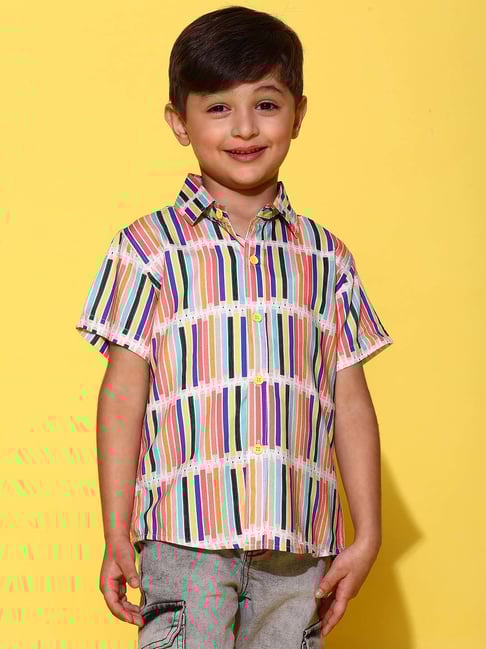 Tales & Stories Kids Multicolor Striped Shirt-picture-48