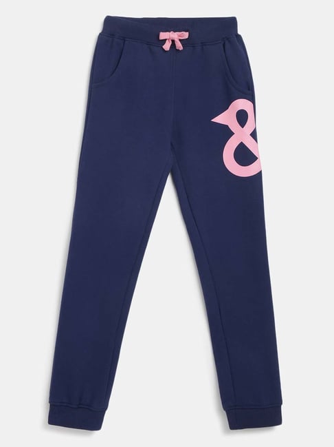 Tales & Stories Kids Navy & Pink Printed Joggers-picture-17