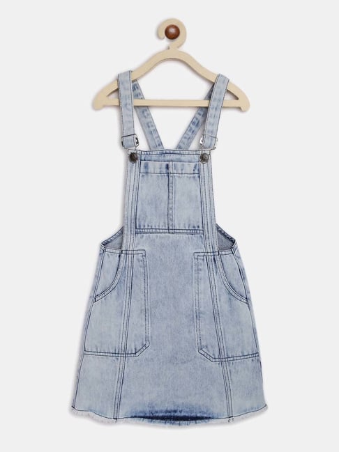 Tales & Stories Kids Blue Cotton Regular Fit Dungaree-picture-37