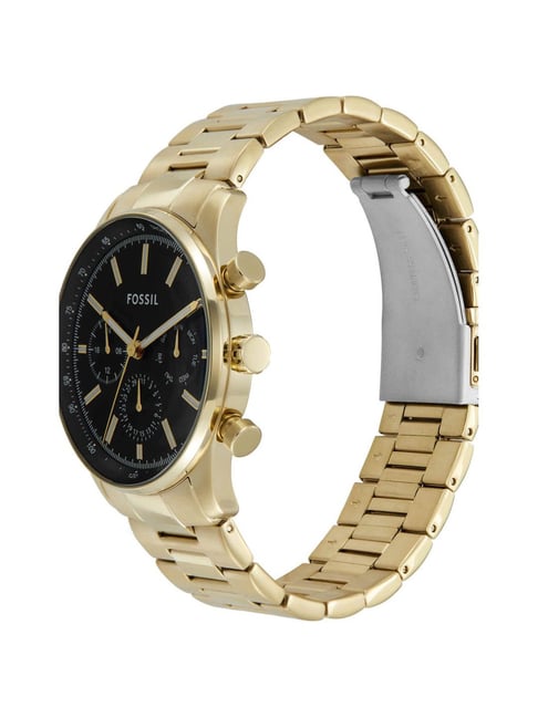 Gold Tone Stainless Sullivan Multifunction Black Stainless Steel