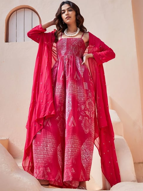 Ethnic Jumpsuit Jumpsuit With Shrug Party Wear Ethnic Jumpsuit