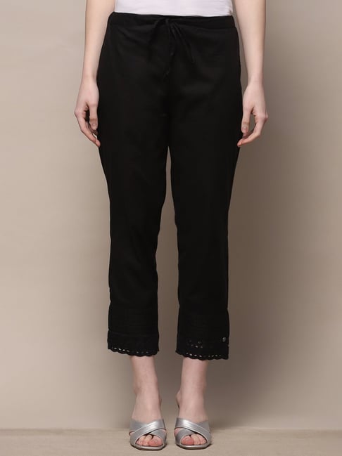 Biba Black Cotton Pants