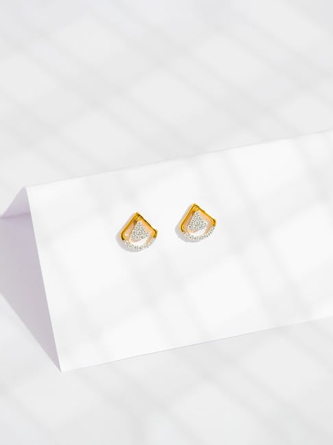 P.N.Gadgil Jewellers 14k Yellow Gold Angles of Grace Diamond Stud Earrings-picture-12