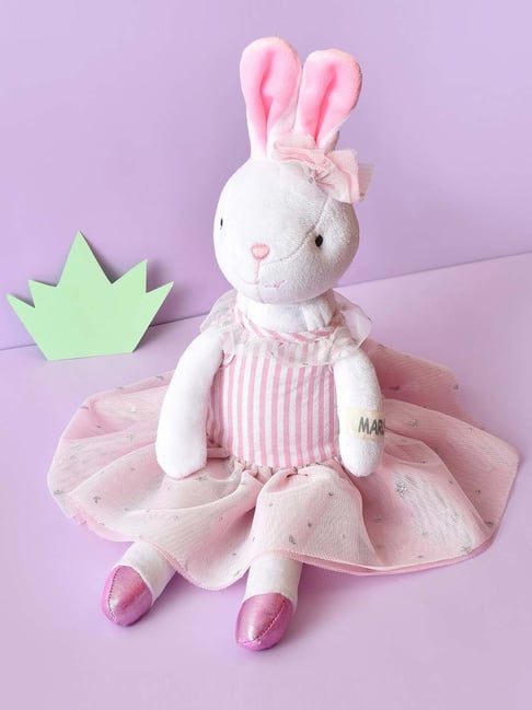 MiArcus Bunny Soft Plush Toy For Girls Pink White Height 43 Cm
