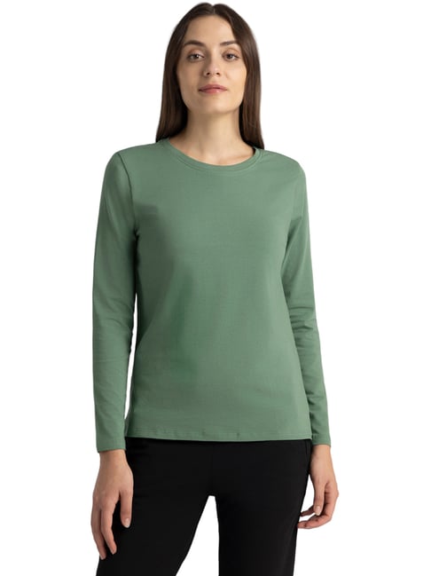 Van Heusen Green Cotton T-Shirt-picture-21