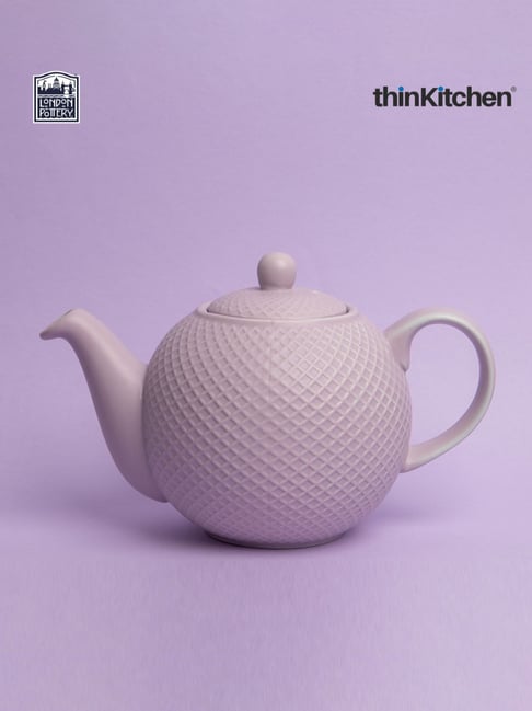 London Pottery Purple Stoneware Teapot with Strainer Spout (900ml)